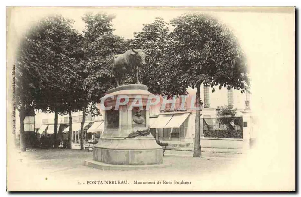 Fontainebleau - Denkmal für Rosa Bonheur - Tulteaux, Aditeurs, Fontainebleau-Meunin - Vorderseite