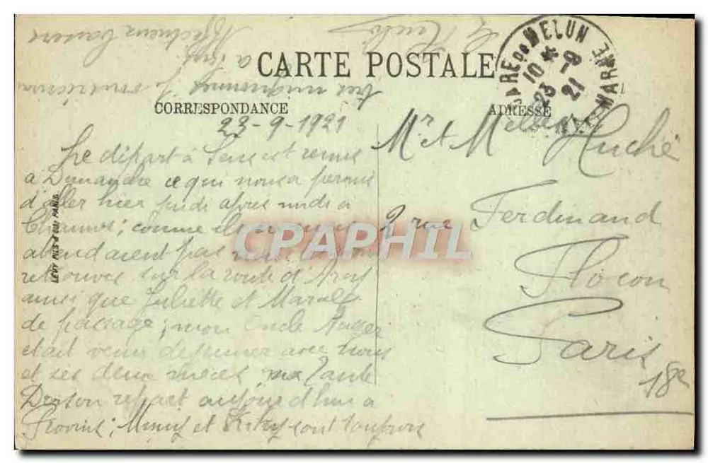 MELUN — A Prefeitura, visão do Jardim — LL. - Verso