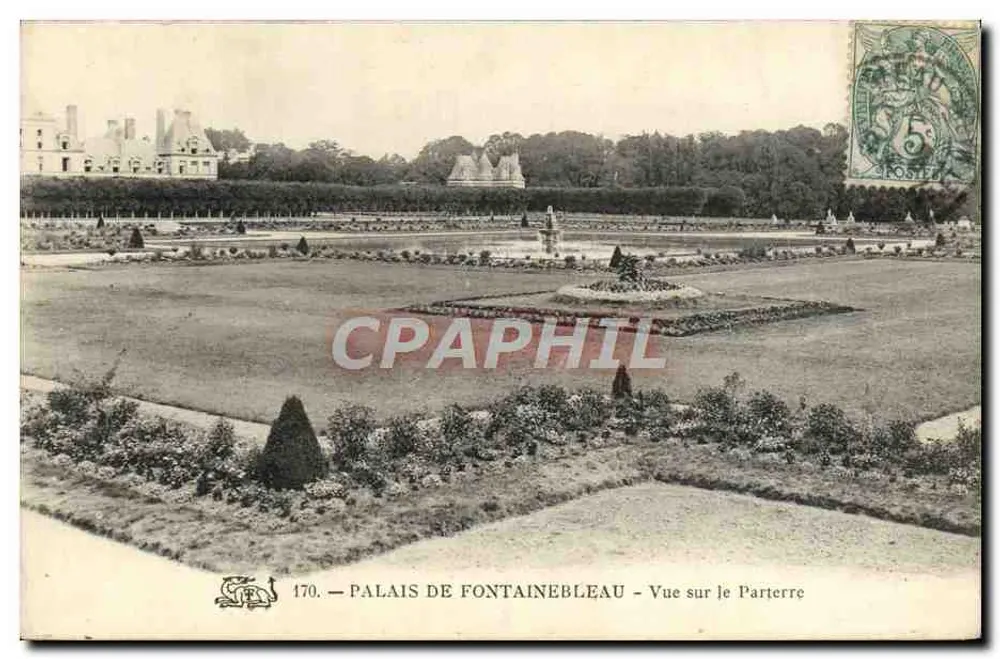 Palais de Fontainebleau — Ansicht des Parterres — unbekannter Verlag, Seriennummer 170 - Vorderseite