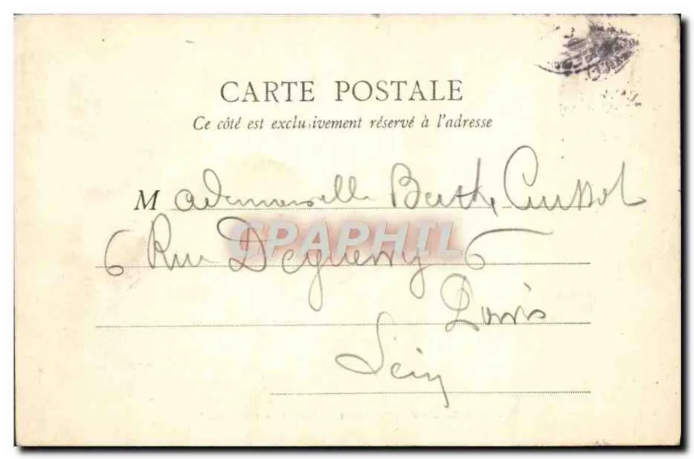 Fontainebleau-Wald — Franchard-Schlucht — R. F. Piat, n°1 - Rückseite