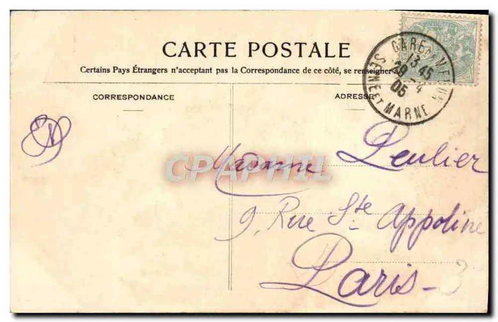 Arbonne - Les Sables — Série 537, editada por A. Sirop, Bénibitze - Verso