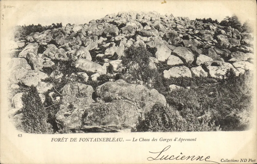 Forêt de Fontainebleau — Chaos der Gorges d'Apremont — Luciennne Collections ND Phot - Vorderseite