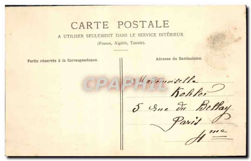 Grotte de Gannelon — Forêt de Fontainebleau — Unbekannter Verlag, Nr. 415 - Rückseite