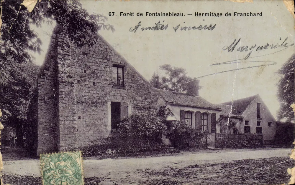 Forêt de Fontainebleau — Hermitage de Franchard — éditeur A. Vitelet - Vorderseite