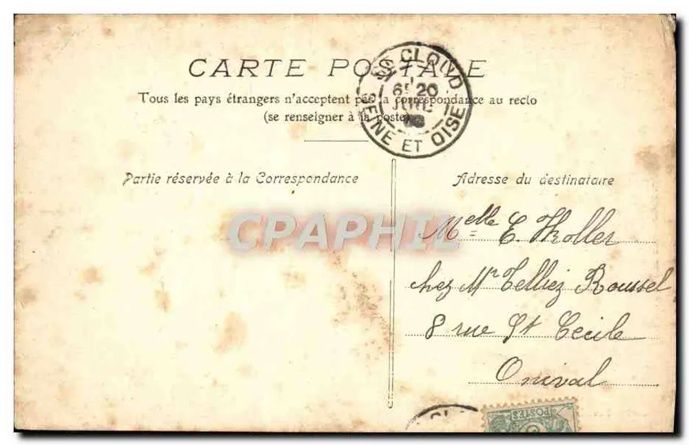 Forêt de Fontainebleau — Hermitage de Franchard — éditeur A. Vitelet - Rückseite
