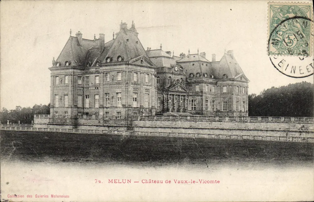 MELUN — Castelo de Vaux-le-Vicomte — Coleção das Galerias Melunoises, n°74 - Frente