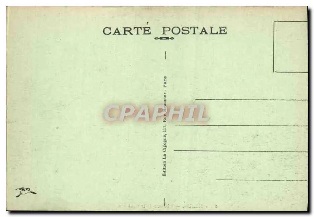 Melun — Castelo da Rochette — Edição La Cigogne, Paris - Verso