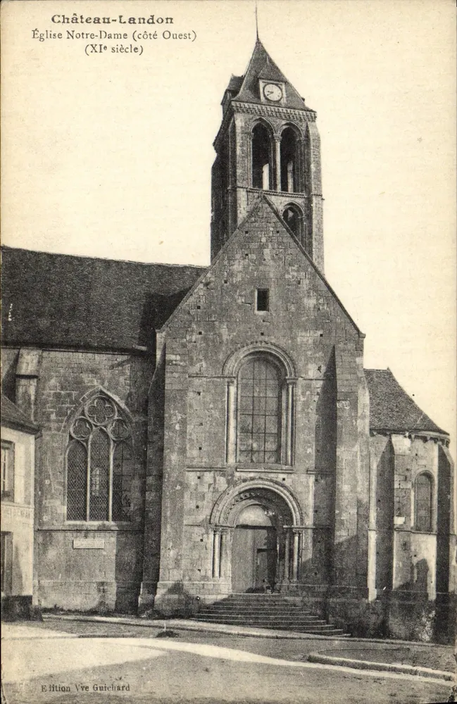 Château-Landon — Kirche Notre-Dame (Westseite) — Ausgabe Vve Guichard - Vorderseite