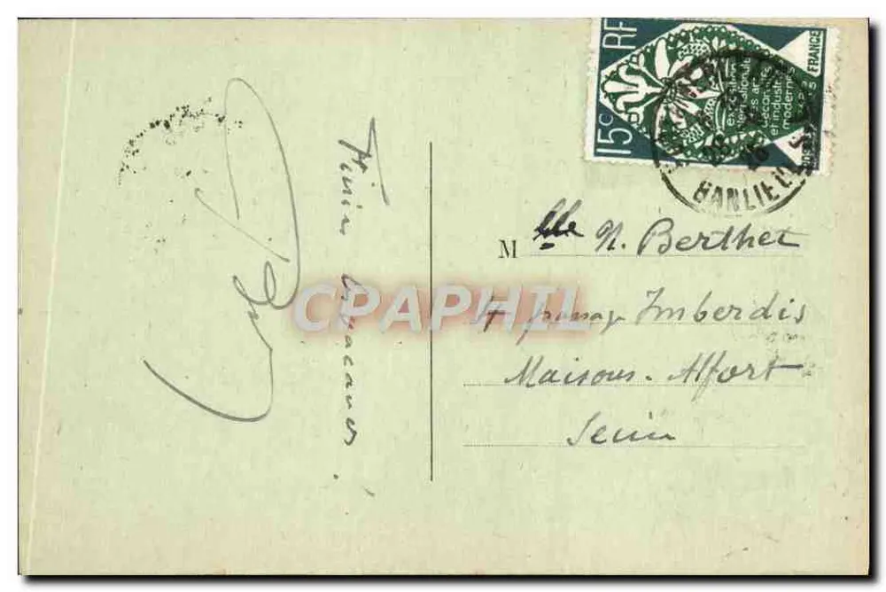 Höhle von Augas und Medaille von Paul Merwart — Forêt de Fontainebleau — Unbekannter Verlag, Nr. 152 - Rückseite