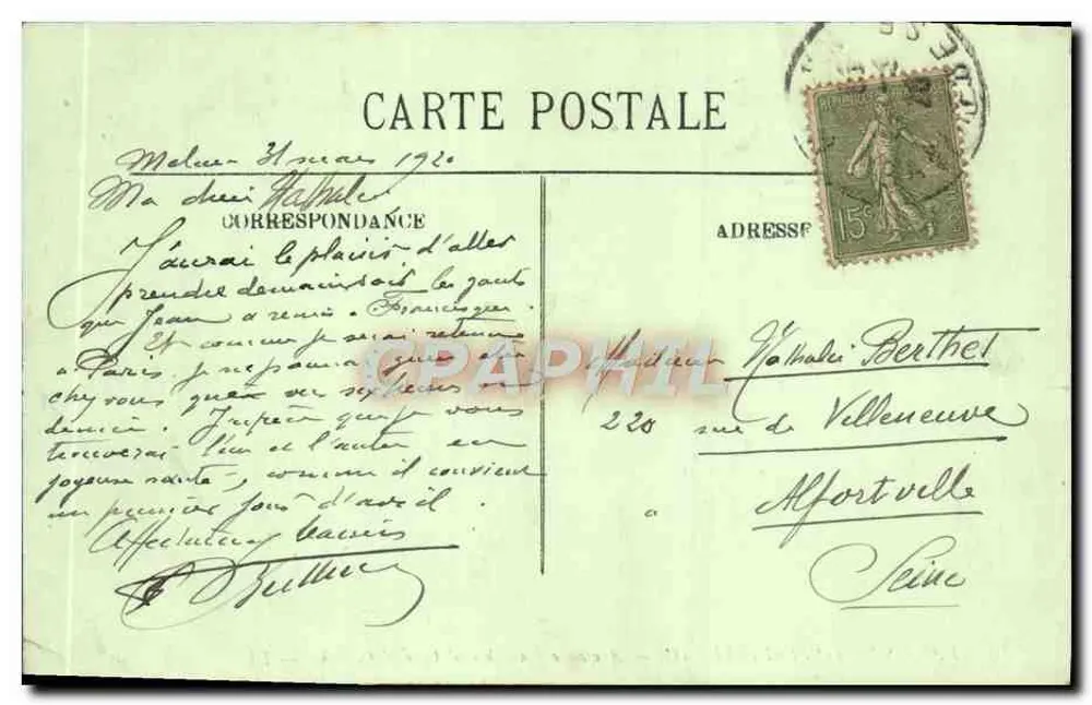 Palast von Fontainebleau — Ehemalige Kammer von Anne von Österreich — LL. — Nr. 50 - Rückseite