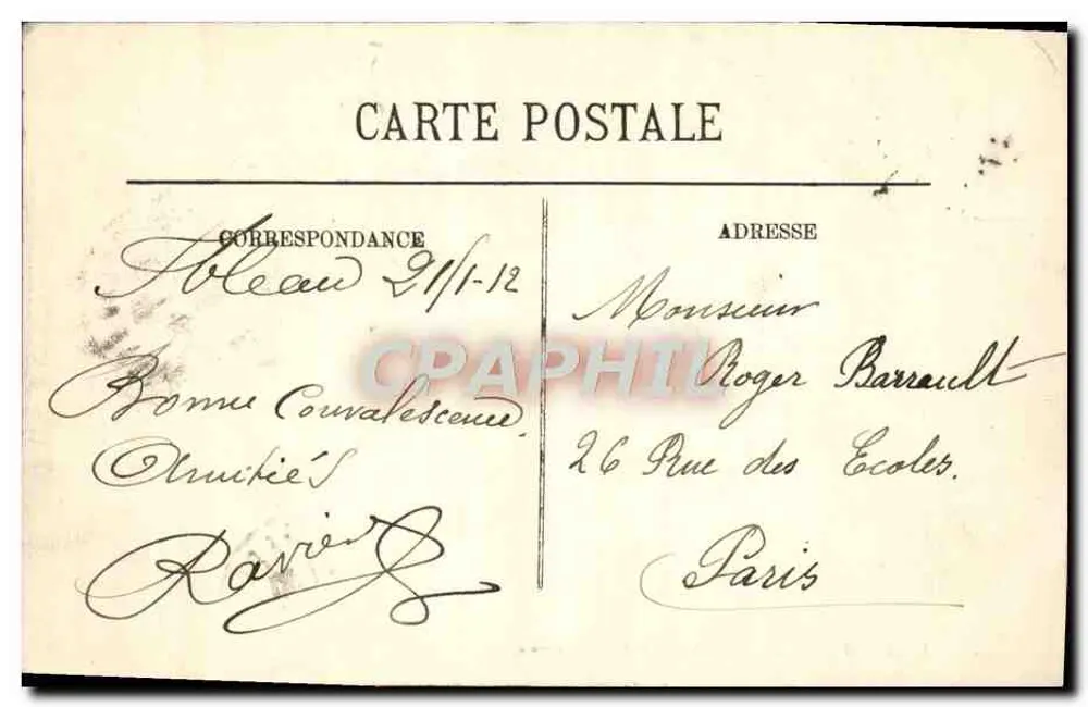 Schloss Fontainebleau — Der Kanal — LL. — Verlag LL, Nr. 26 - Rückseite