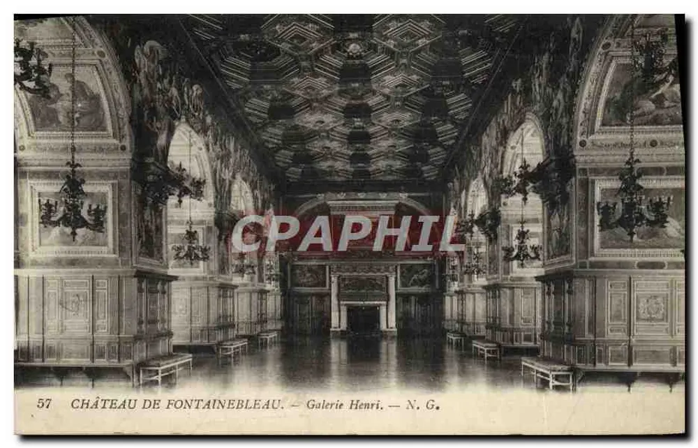 Schloss Fontainebleau — Galerie Henri — N. G. - Vorderseite