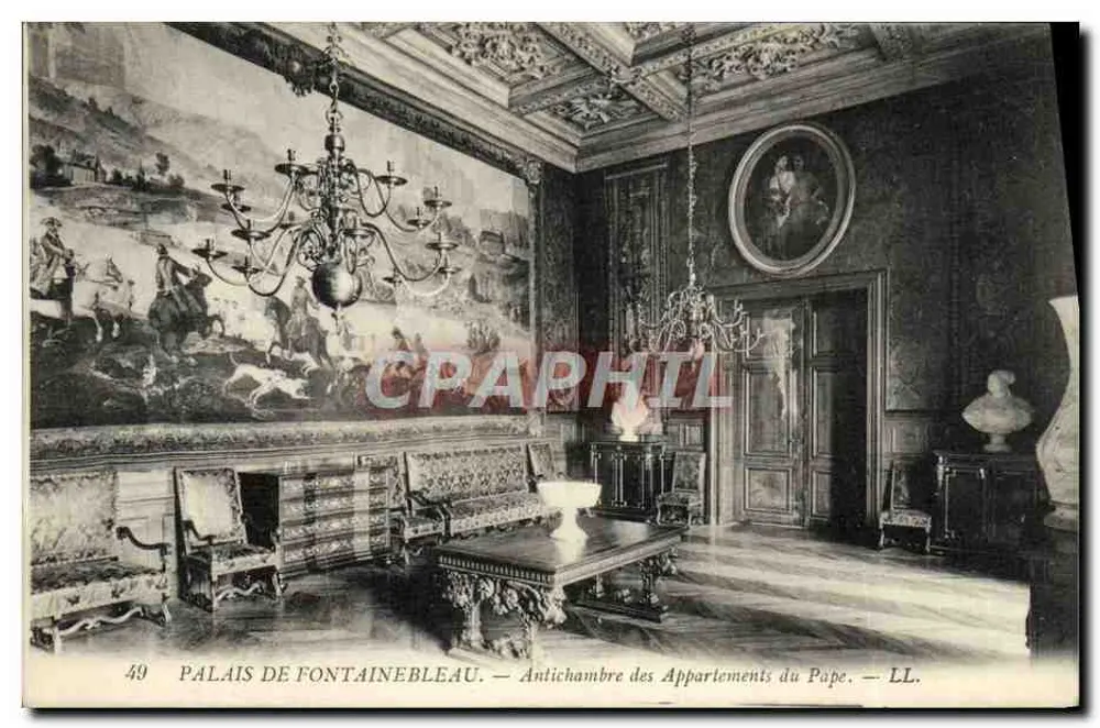 Palast von Fontainebleau — Vorzimmer der Appartements des Papstes — LL. n°49 - Vorderseite