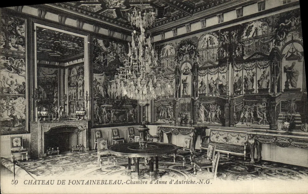 Schloss Fontainebleau — Zimmer von Anne von Österreich — N.G. n°50 - Vorderseite