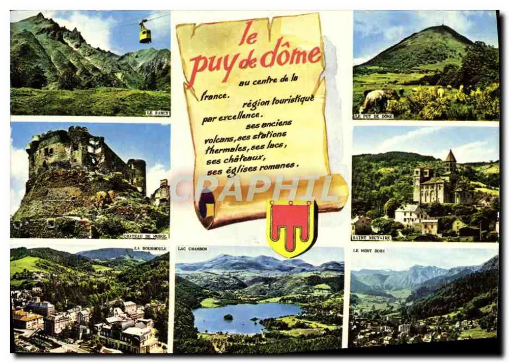 Le Puy de Dôme — die Region par excellence für Tourismus — Verlag Châtel-Guyon - Vorderseite
