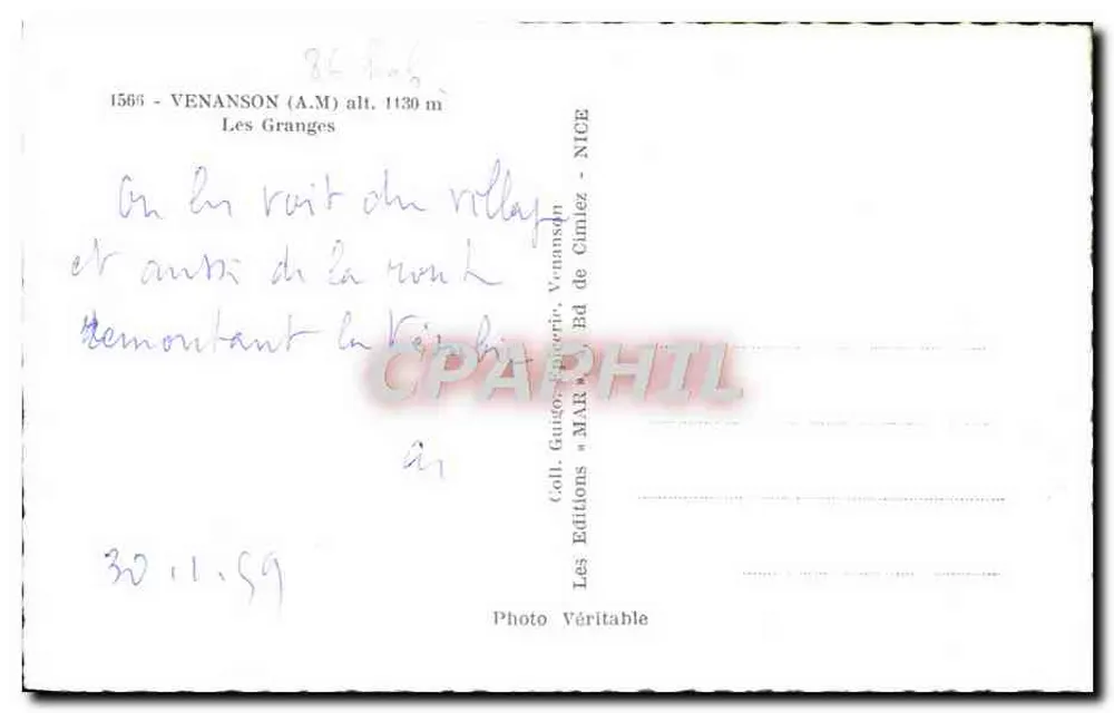Venanson (A.M.) — Les Granges — Coll. Guigo, Éditions MAR - Verso