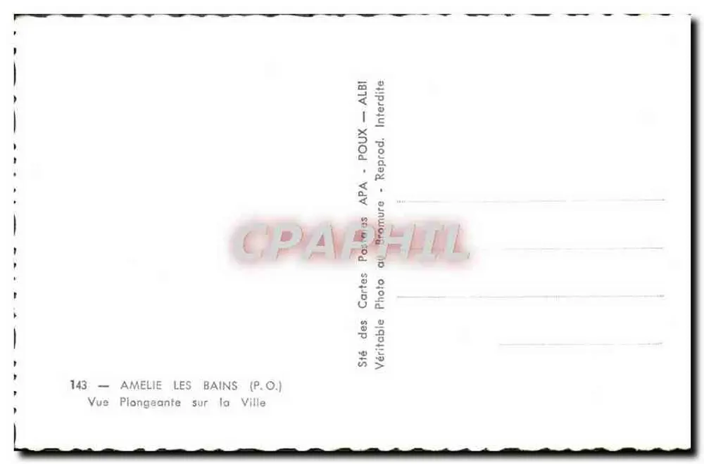Amélie-les-Bains — Luftbild der Stadt — APA - POUX Postkartenfirma - Rückseite