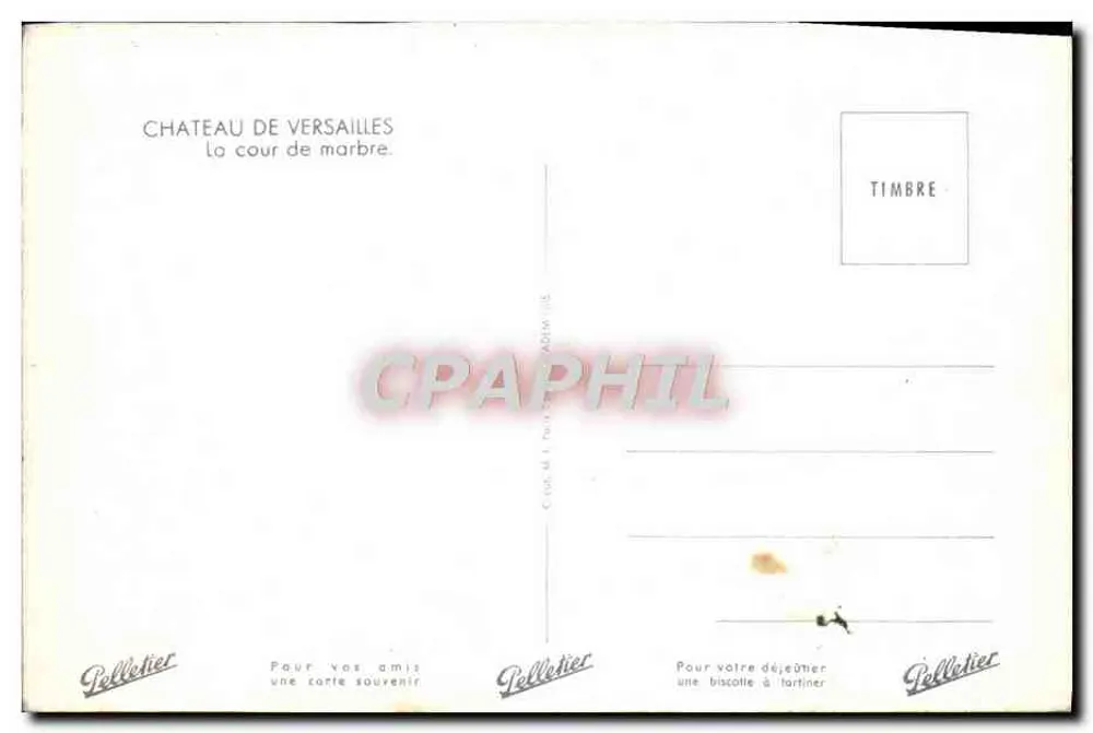 Castelo de Versalhes — A praça de mármore — Pallettier - Verso