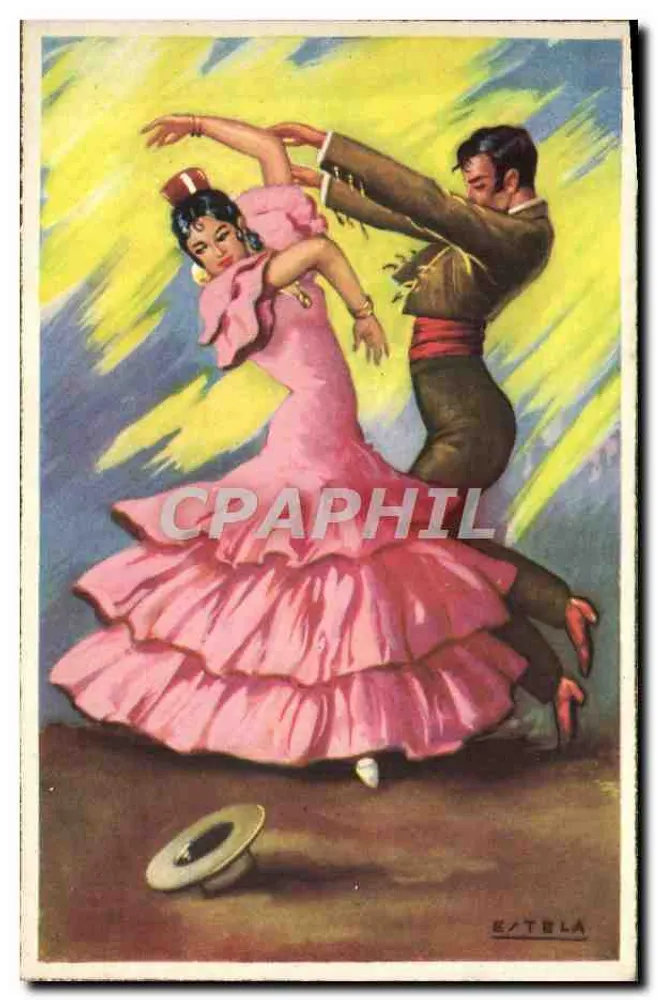 फ्लैमेंको नृत्यकार — प्रकाशक एस्टेला, श्रृंखला 102 ई - आगे
