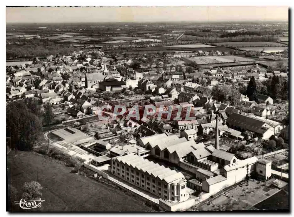 Lurcy-Lévy (Allier) — ogólne widok z lotu — Wydawnictwo Aériennes Combier - Awers