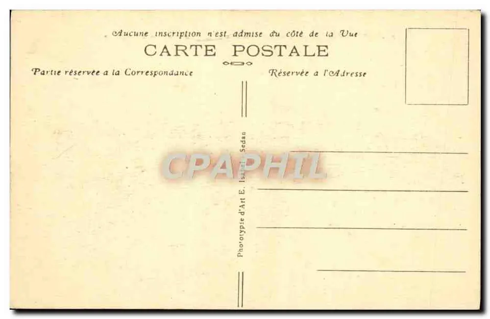 Corbion — Ansicht vom Semois der Route de Corbion nach Poupeban — Phototypie d'Art E. Isard, Sedan - Rückseite