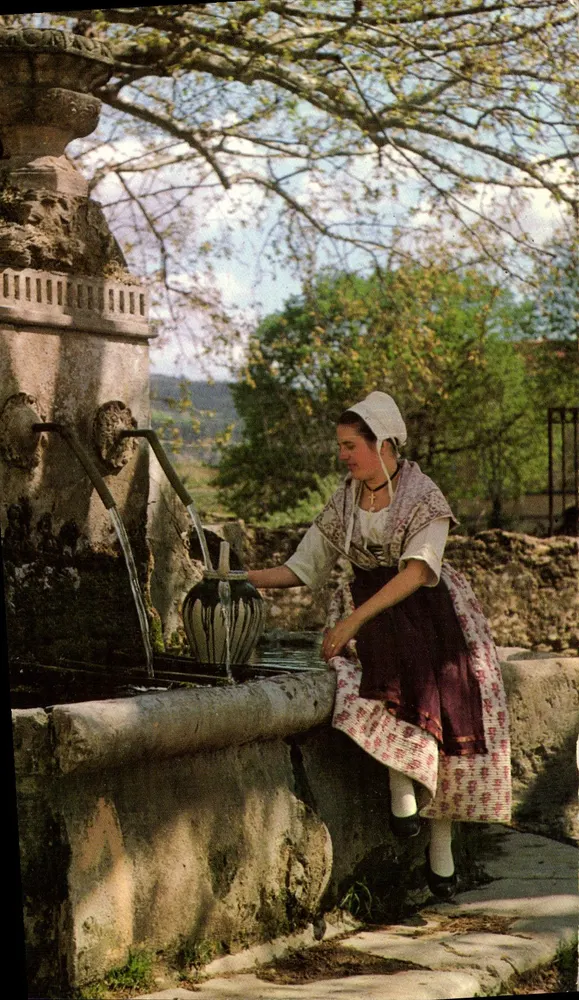 Szene am Brunnen — Les Belles Images du Comtat, n°3086 - Vorderseite