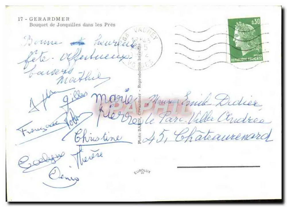 Gerardmer — Buquê de Jasmim nas Pradarias — Foto BARN - Reprodução proibida - Verso
