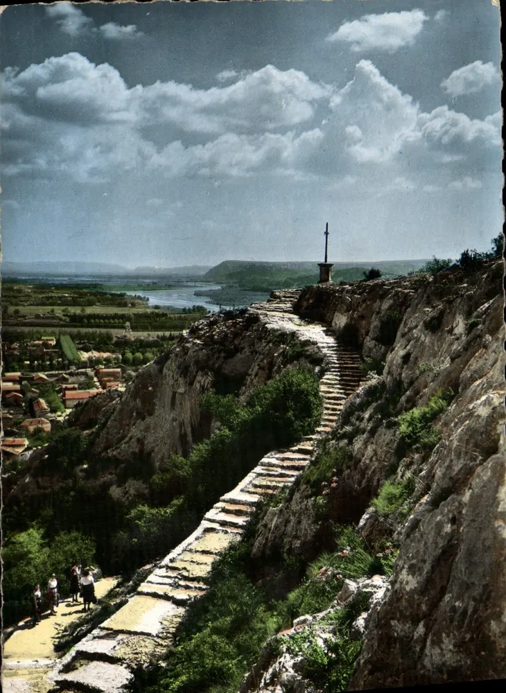 Escada da colina Saint-Jacques — Cavaillon — Éditions S.E.P.T. 35, B. Corbella - Frente