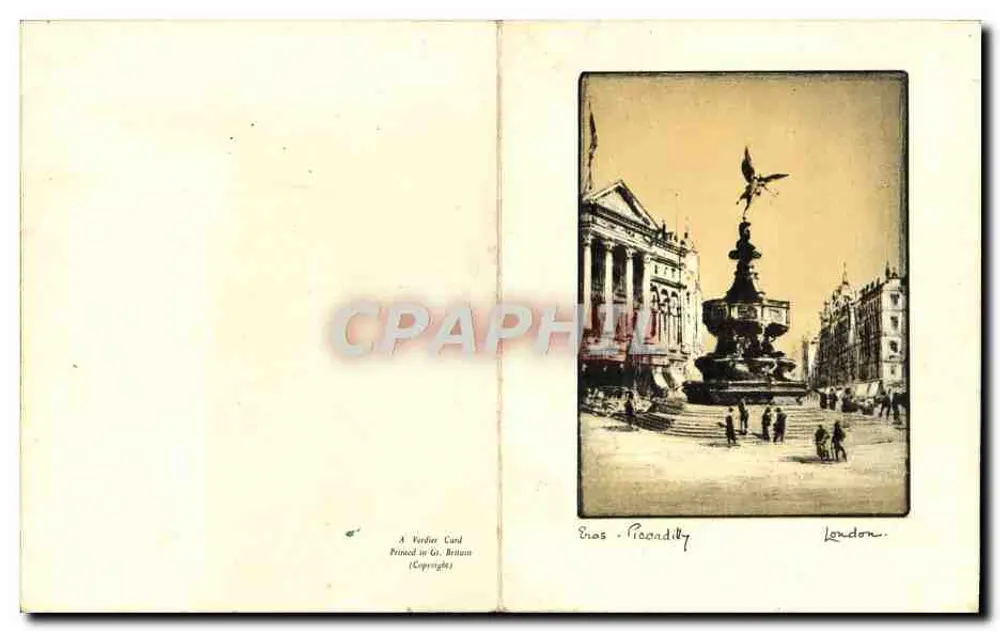 Fonte da Paz — Londres — Editor Bros. Picardilly - Frente