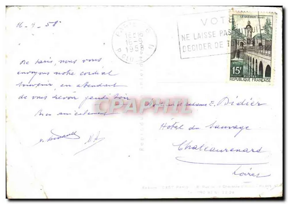 Paris, Le Pont Alexandre III — Les Invalides et la Tour Eiffel — Éditeur CEST PAMS - Verso