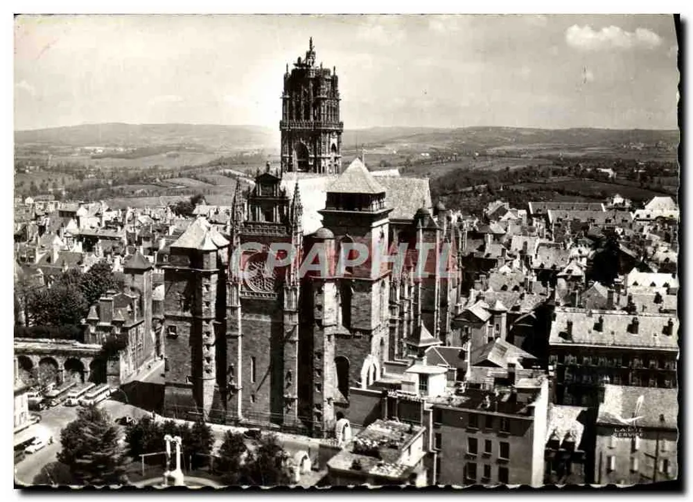 Rodez (Aveyron) — Praça das Armas e catedral — Edição Lapie - Frente