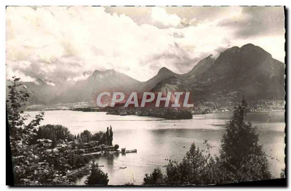 Lac d'Annecy — Le Port de Talloires, der See, der Roc de Chère — Éditions du Globe - Vorderseite