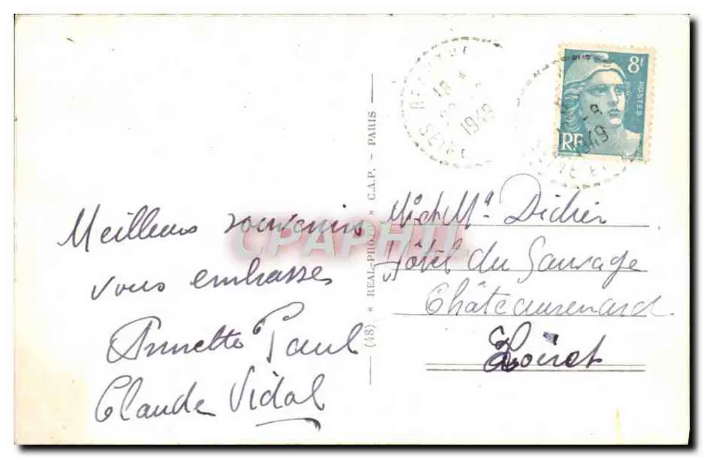Coulommiers - Pai dos Capuchinhos — Monumento Abel Leblanc (Jean Magrou, esc.) - Verso