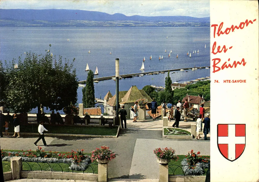 Thonon-les-Bains — Aussicht auf den Lac Léman und den Belvédère — Verleger CIMCOLOR - Vorderseite