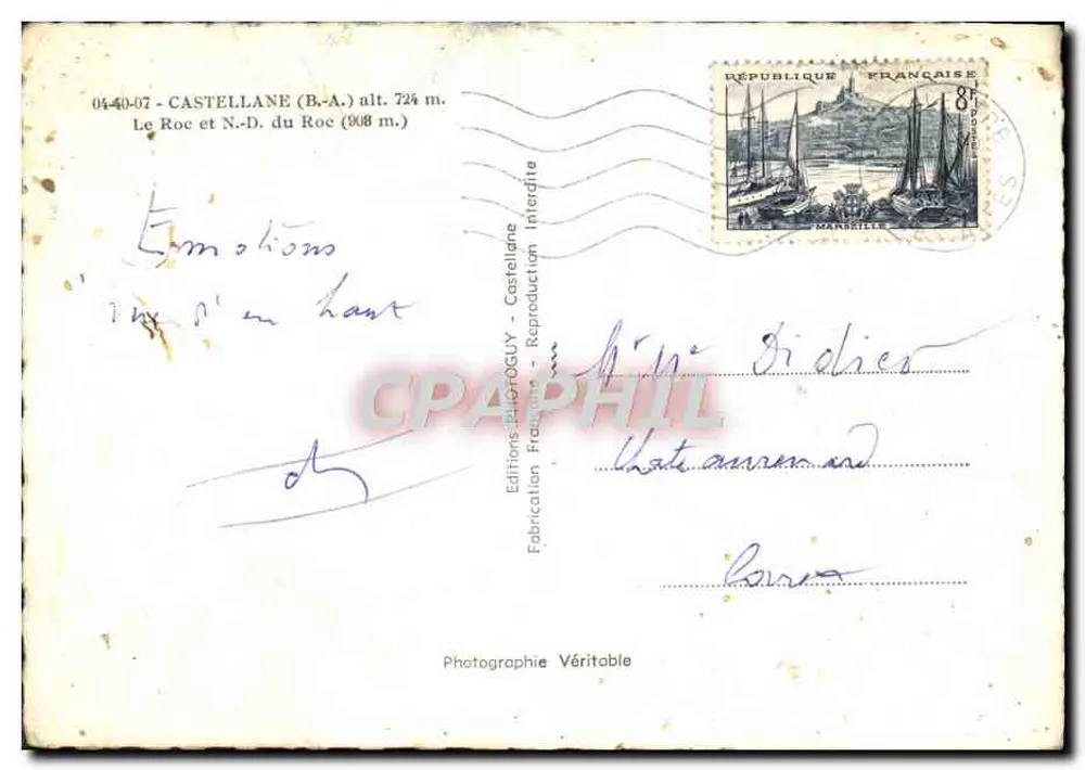 Castellane — O Roc e Nossa Senhora do Roc — Éditions Photoguy - Verso