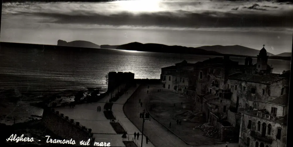 Alghero - Pôr do sol no mar — Editor Promototo, série não visível - Frente