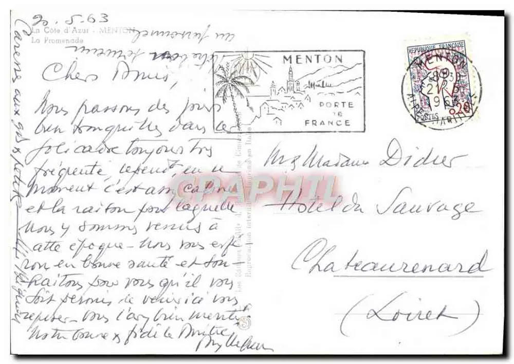La Promenade — Menton — wydawca nieodczytalny - Rewers