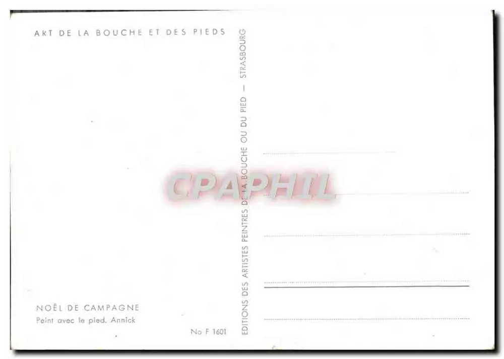 Vila nevada — Igreja e crianças — Annick, No F 1601 - Verso