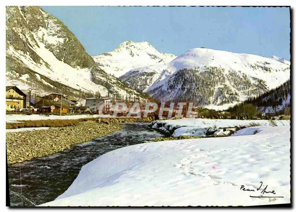 Val d'Isère — Vue générale avec la Daille (1 860 m.) et la Côte 3 000 — Éditeur : Ed. TELE S.A. Chamonix - Frente