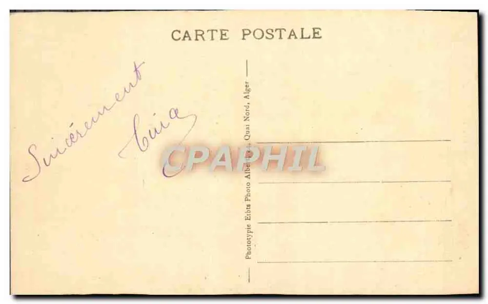LE KEF (Tunisie) — Les neuf Fontaines romaines — Édition Veuve Lebeau, n°5 - Rückseite