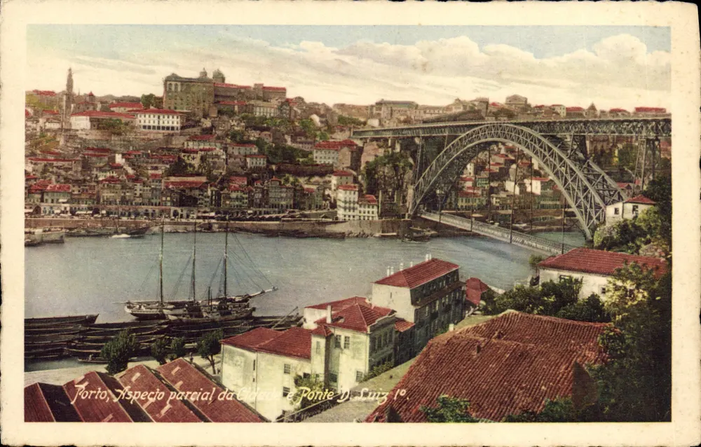 Porto, Aspecto parcial da Cidade e Ponte D. Luiz — Éd. Vasconcellos - Frente