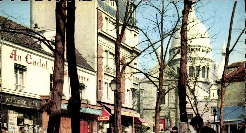 Montmartre — Place du Tertre und der Sacré-Cœur — Officeticolor, EDUG Paris, n°61-16 - Vorderseite