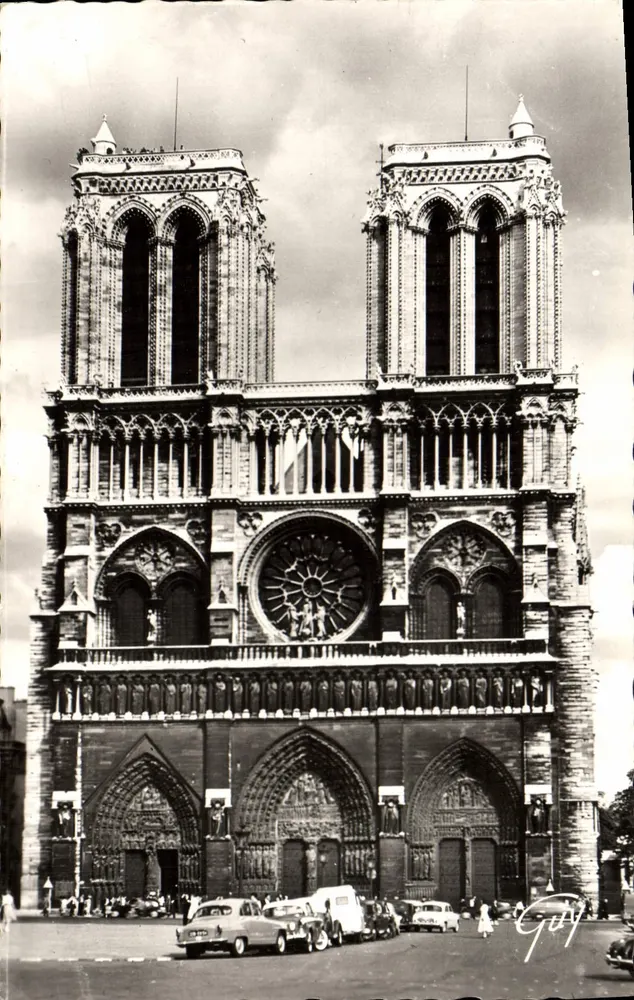 Notre-Dame de Paris — Fassade (1163-1260) — André LECONTE, Kunstverlag « GUY » - Vorderseite