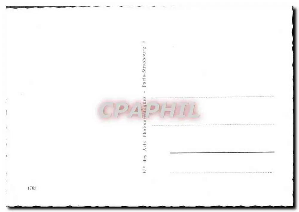 Os Vosges e a Estrada das Crestas — Carta postal ilustrada — Cité des Arts Photomécaniques, Paris-Strasbourg - Verso