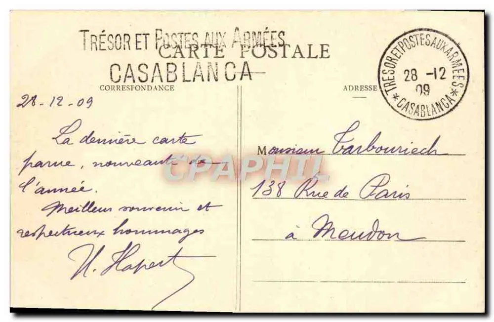 La Chaouïa — Redução da Carta ao 1/500.000 — Bureau Topographique, Casablanca - Verso
