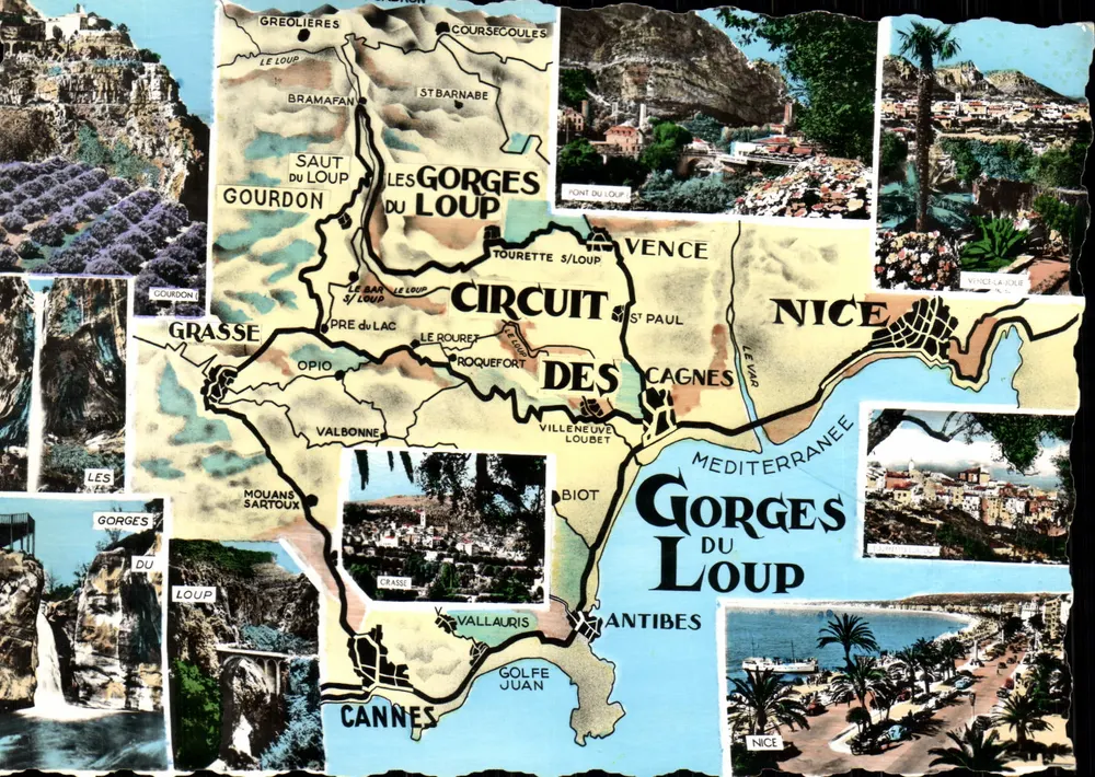 Circuito das Gorges do Lupo — carta postal ilustrada — L. Gilletta & Cie, Nice, n°29 - Frente