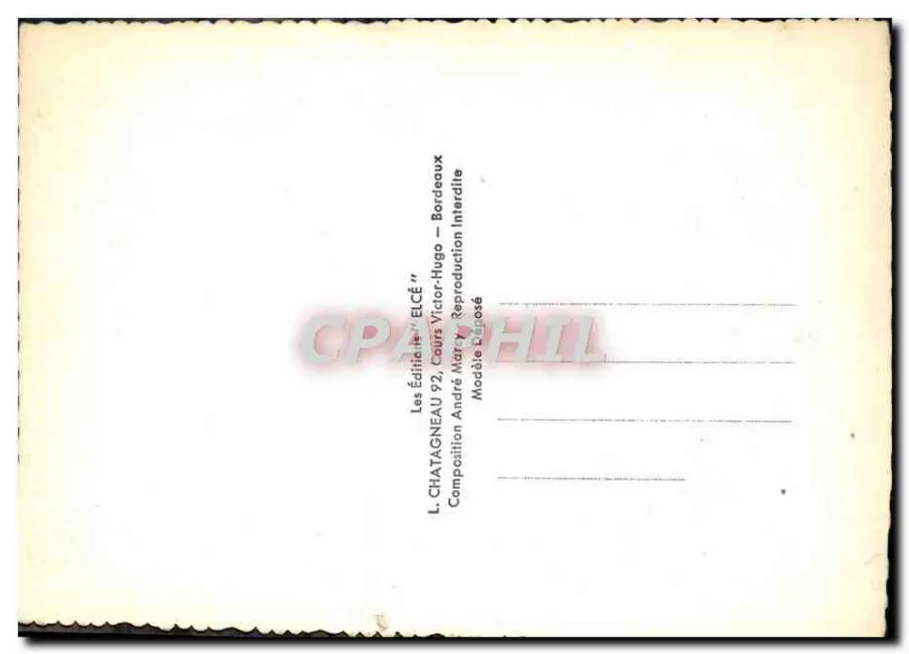 O País Basco — Gascogne — Editor L. Chatagneau, Bordeaux - Verso