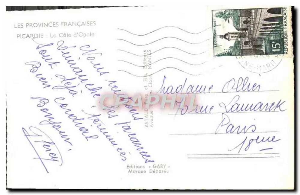 Picardie — La Côte d'Opale — Éditions Gaby - Rückseite