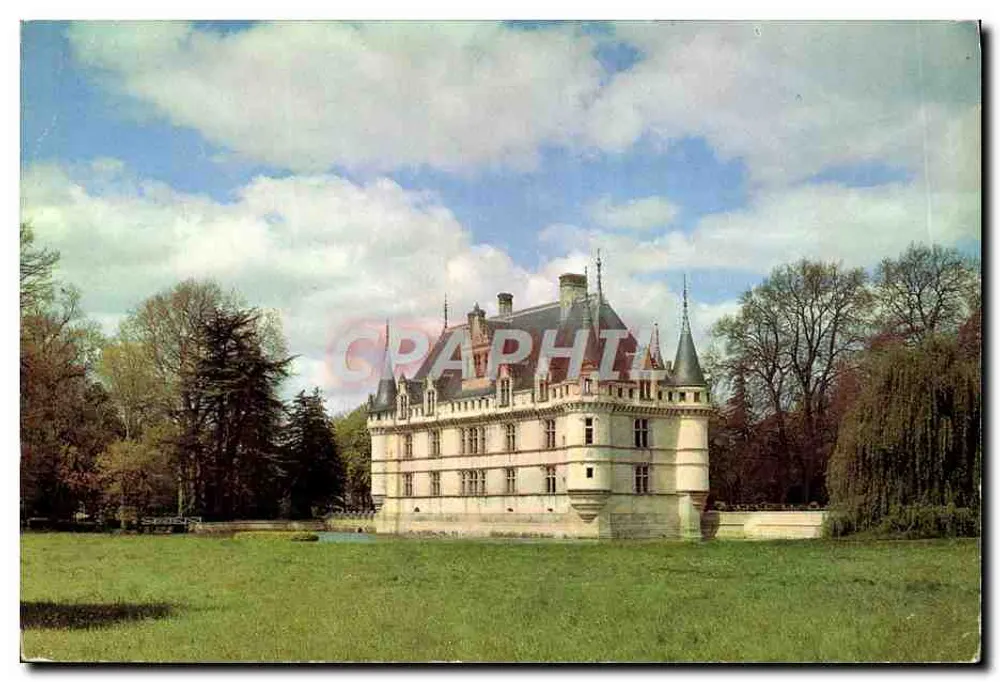 Azay-le-Rideau — Castelo (1518-1528) — Caisse Nationale des Monuments Historiques, Paris - Frente