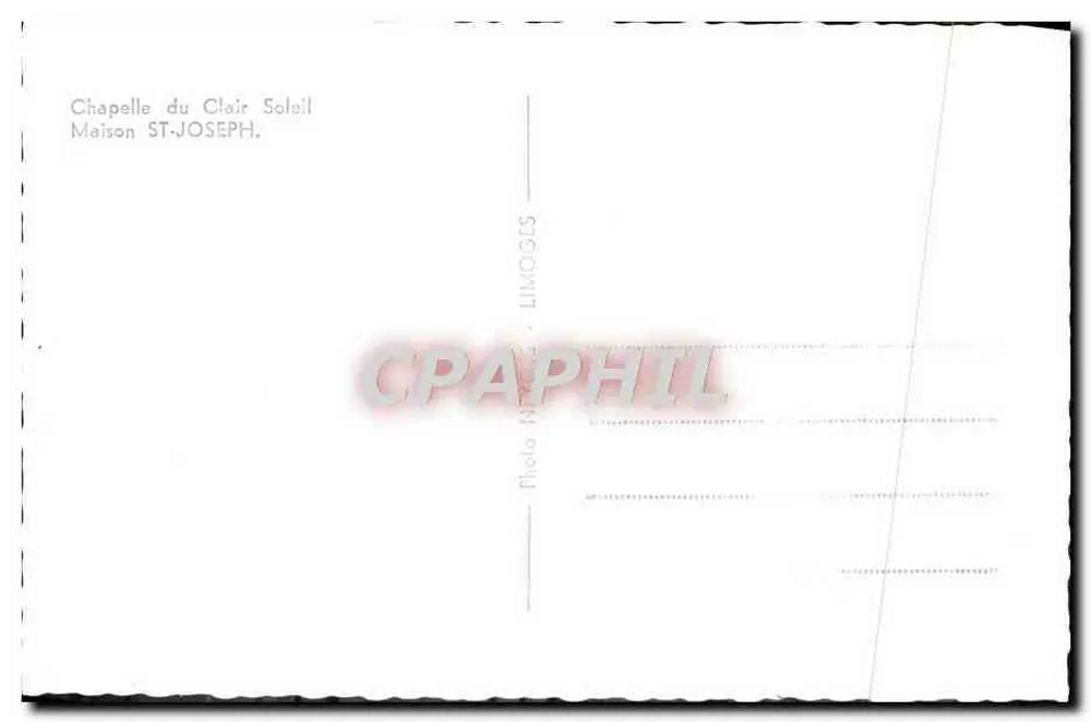 Capela do Clair Soleil — Casa ST-JOSEPH — Foto - Verso